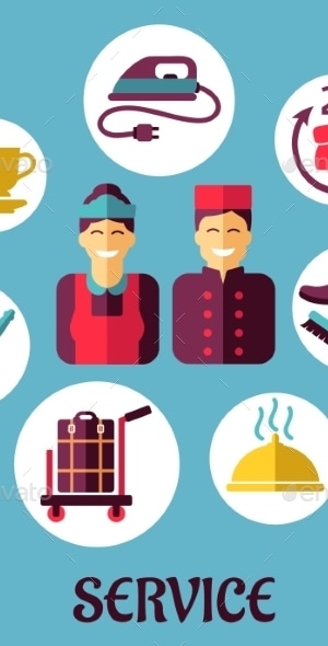 Room Service Concept, Vectors | GraphicRiver