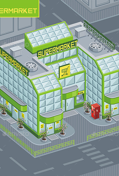 Supermarket, Vectors | GraphicRiver