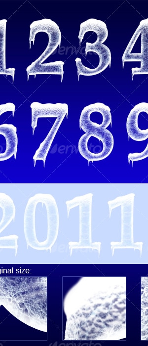 Ice Numbers, Graphics | GraphicRiver