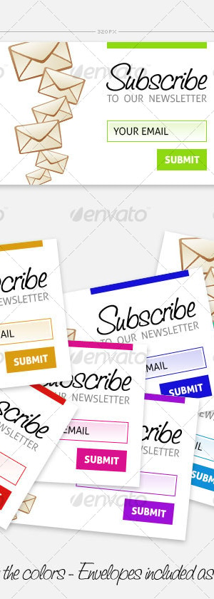 Newsletter Boxes, Web Elements | GraphicRiver