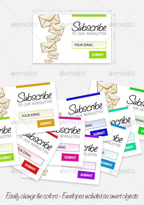 Newsletter Boxes, Web Elements | GraphicRiver