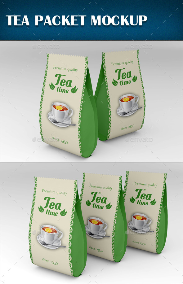 Tea Packet Mockup, Graphics | GraphicRiver