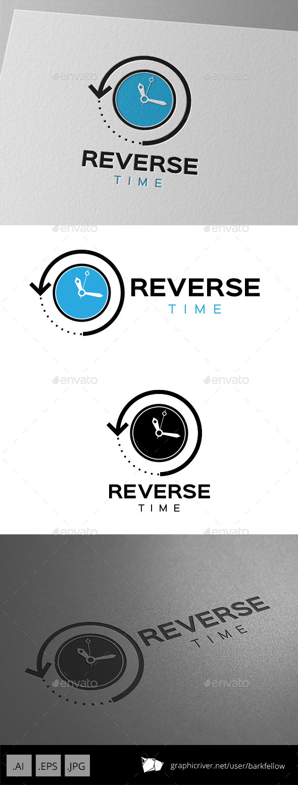 Reverse Time Logo Design, Logo Templates | GraphicRiver