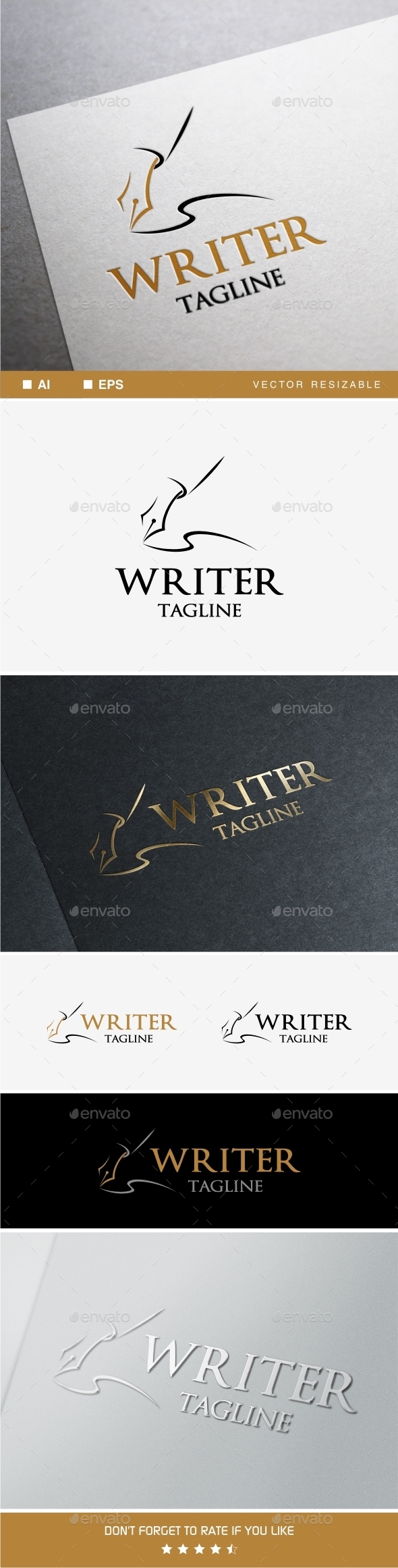 Writer Logo, Logo Templates | GraphicRiver