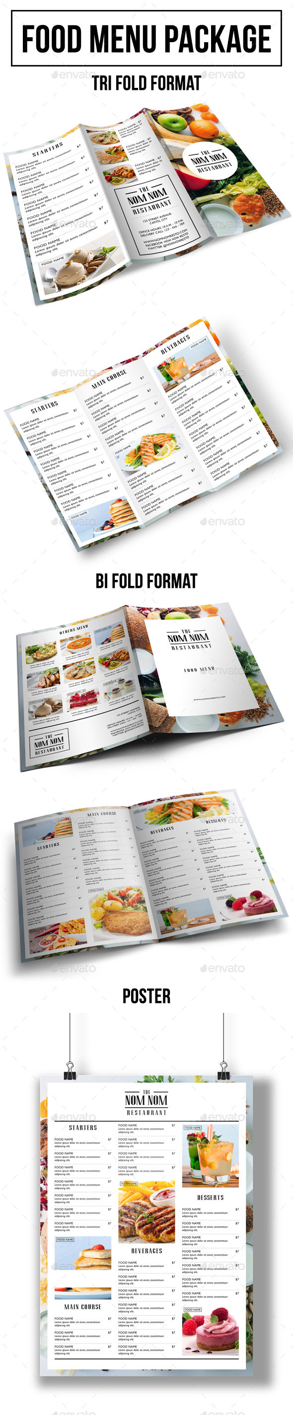 Food Menu Package, Print Templates | GraphicRiver