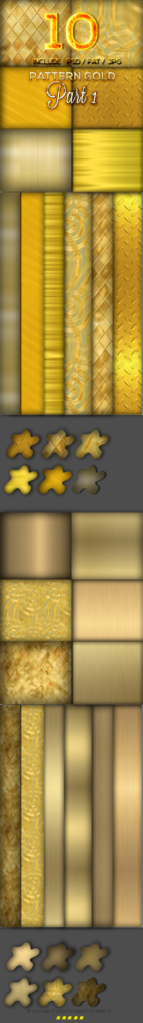10 Gold Pattern Part 1, Add-ons | GraphicRiver