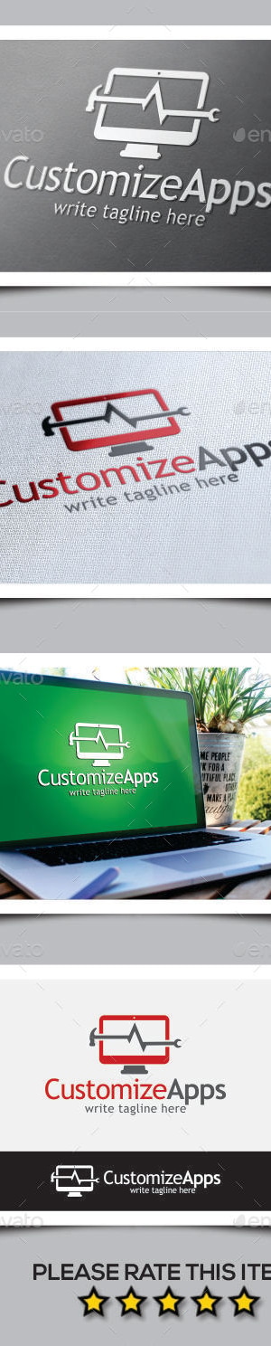 Customize Apps Logo Template, Logo Templates | GraphicRiver