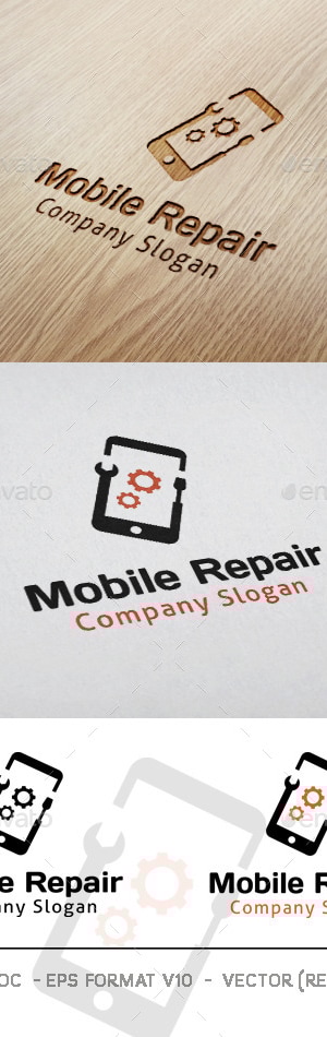 Mobile Repair Logo, Logo Templates | GraphicRiver