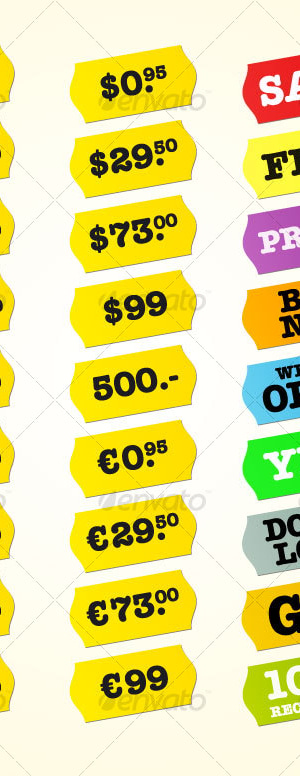 Shop Label Set, Vectors | GraphicRiver