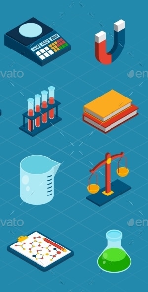 Isometric Science Icons, Vectors | GraphicRiver