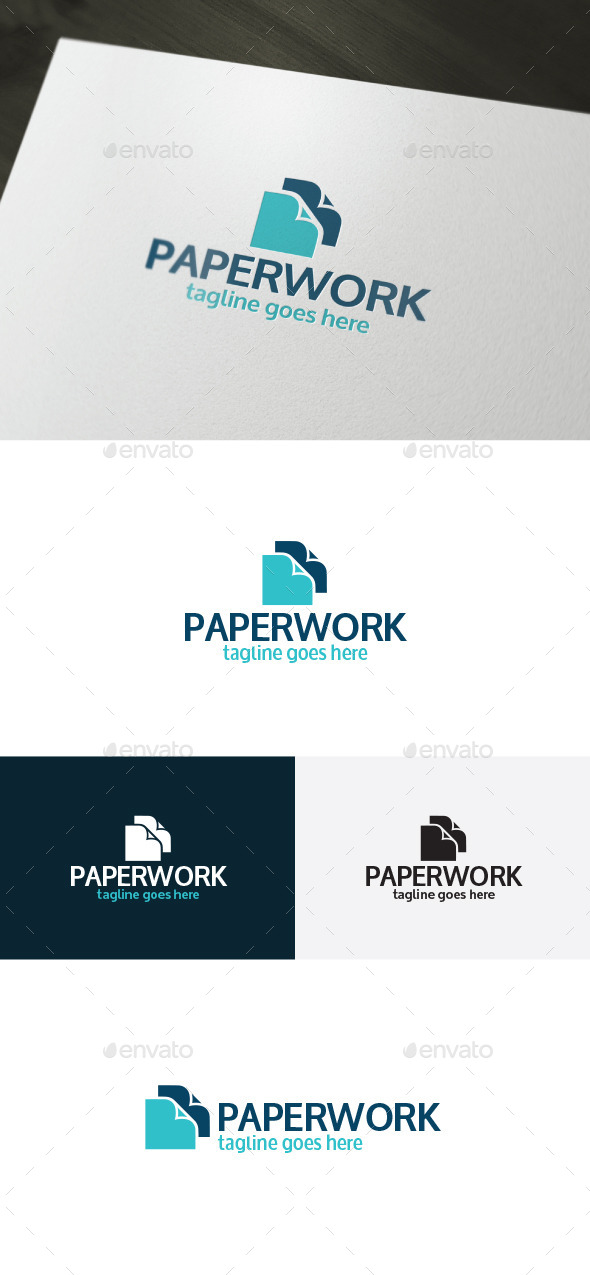 Paper Work Logo, Logo Templates | GraphicRiver