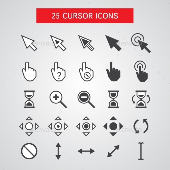 Cursor Icons Set, Vectors | GraphicRiver