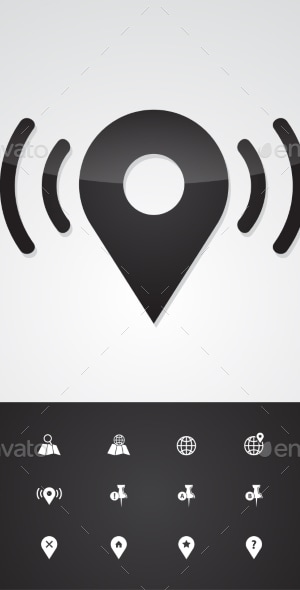 Set of Navigation Icons, Vectors | GraphicRiver