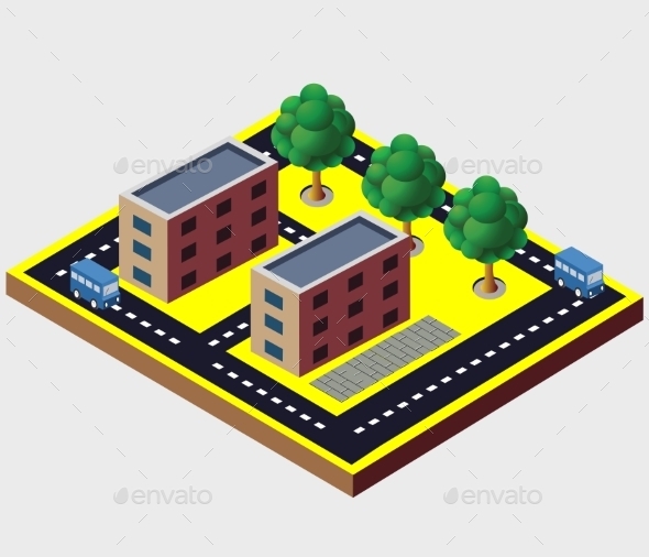 Town, Vectors | GraphicRiver
