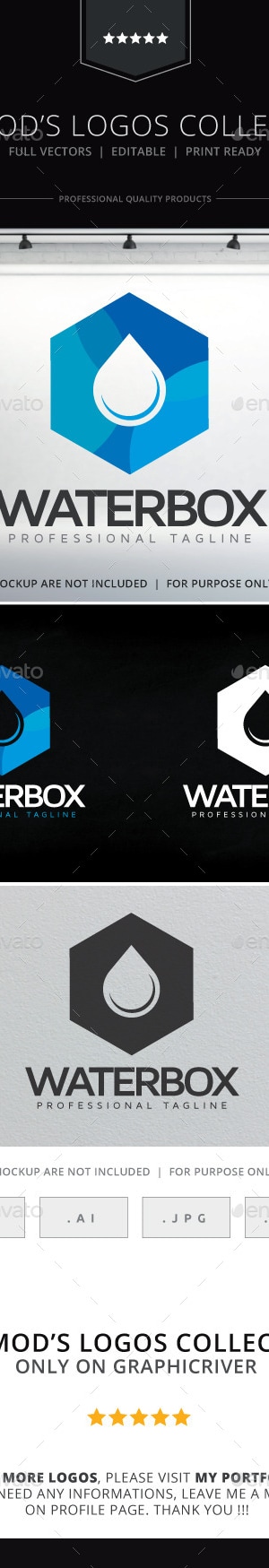 Water Box Logo, Logo Templates | GraphicRiver
