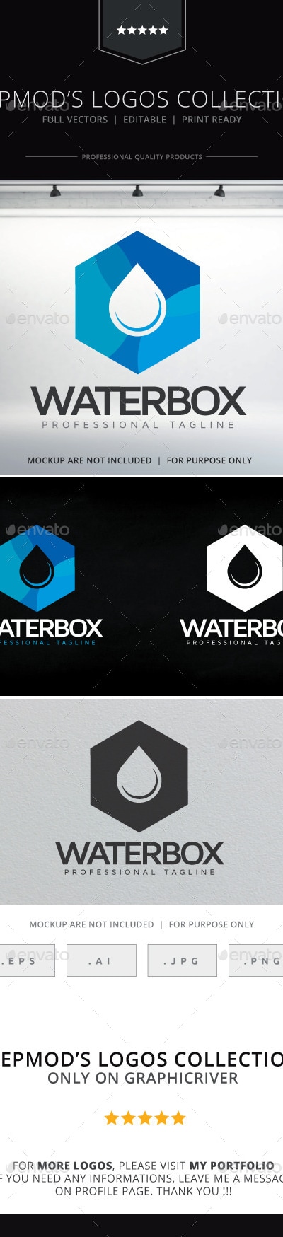 Water Box Logo, Logo Templates | GraphicRiver