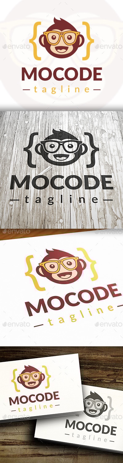 Monkey Code Logo, Logo Templates | GraphicRiver