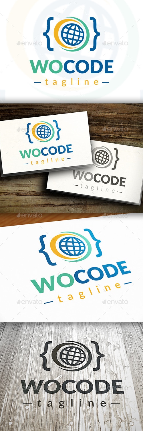 World Code Logo Template, Logo Templates | GraphicRiver