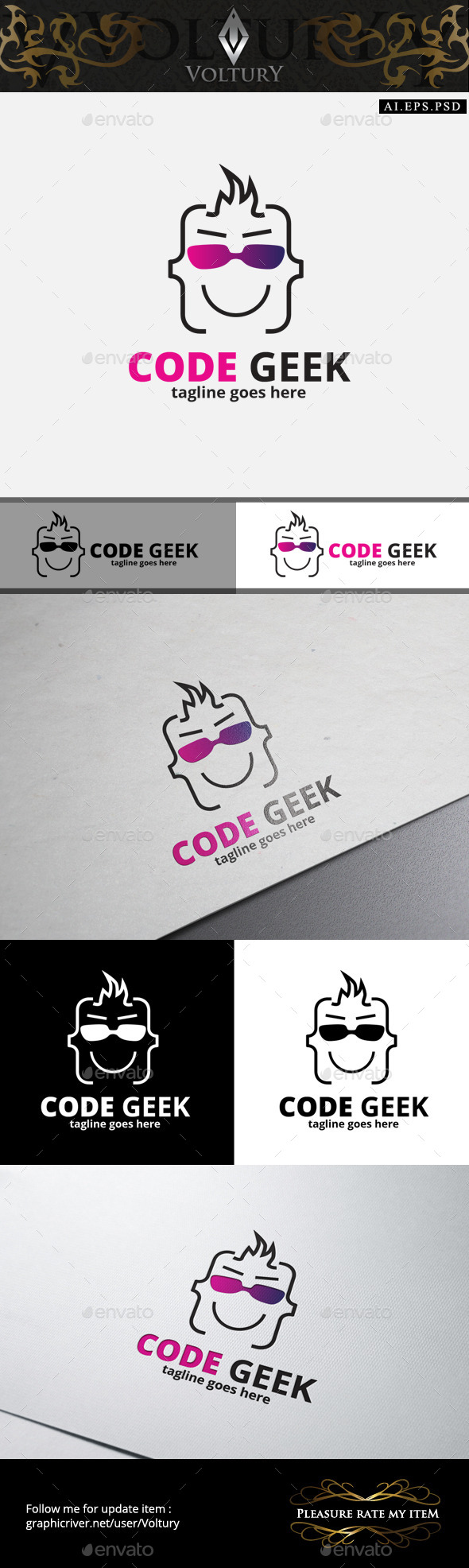 Code Geek Logo, Logo Templates | GraphicRiver