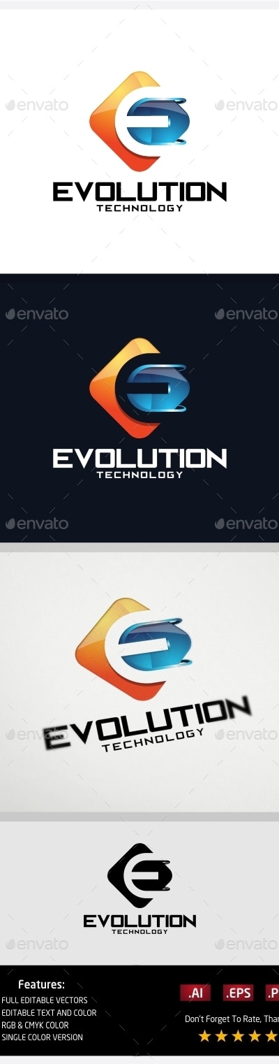 Evolution Technology Logo, Logo Templates | GraphicRiver