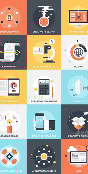 SEO and Development, Icons | GraphicRiver