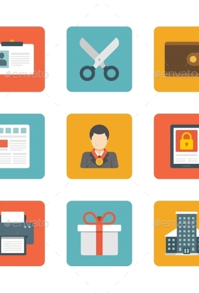 Flat Design Icons, Vectors | GraphicRiver