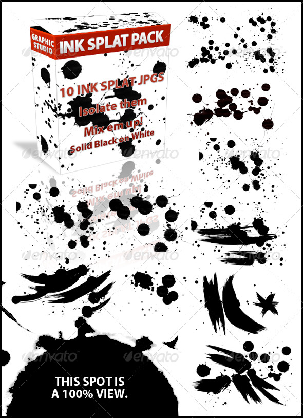 Ink Splats Pack, Textures | GraphicRiver