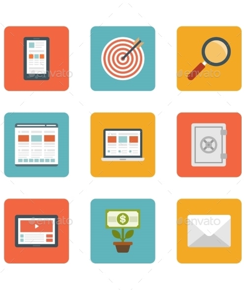 Flat Design Icons, Vectors | GraphicRiver