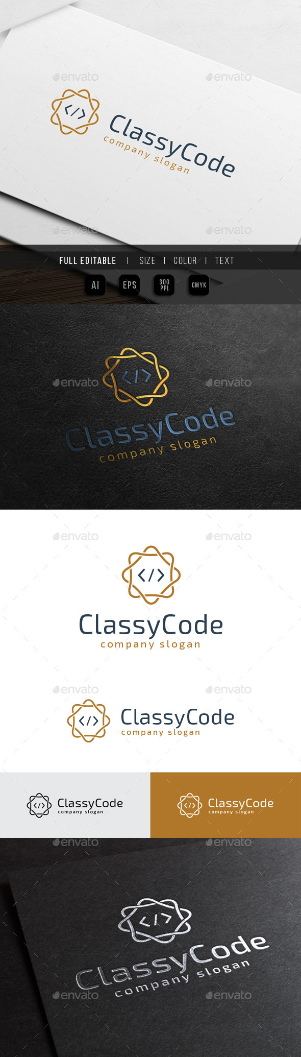 Premium Classy Code, Logo Templates | GraphicRiver