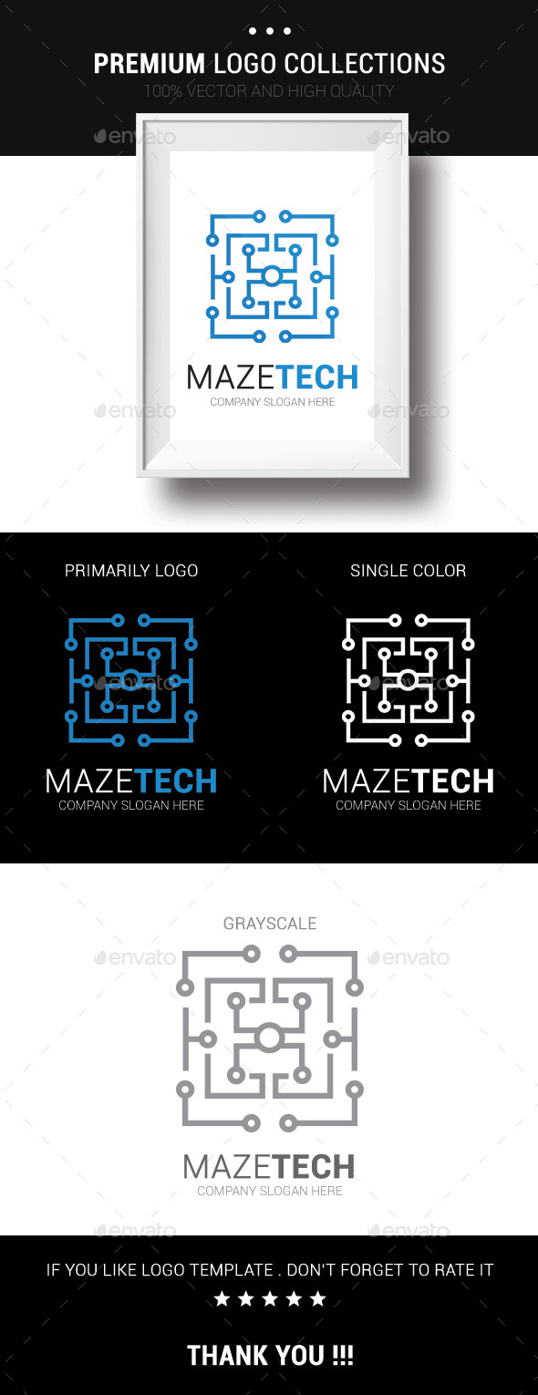 Maze Tech, Logo Templates | GraphicRiver
