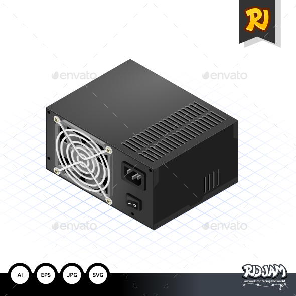 Isometric Power Supply, Vectors | GraphicRiver