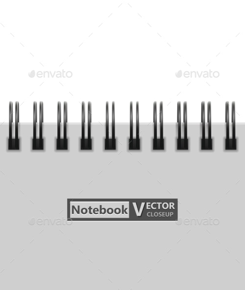 Notebook Closeup. Vector, Vectors | GraphicRiver