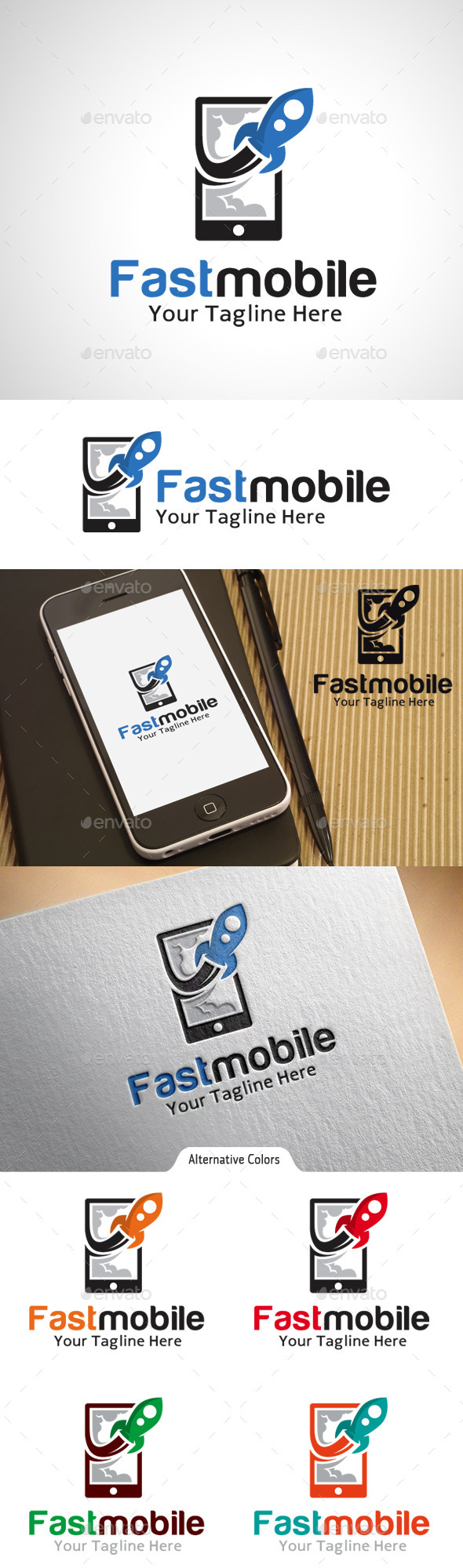 Fast Mobile Logo , Logo Templates | GraphicRiver