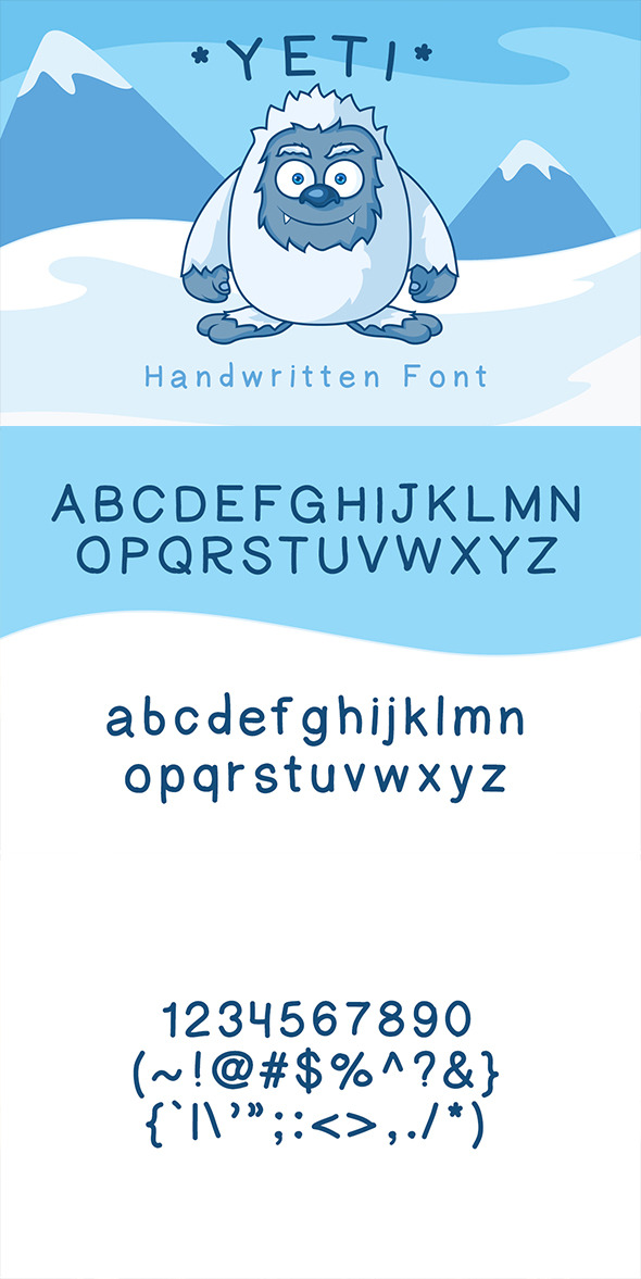 Yeti - Hand Drawn Font, Fonts | GraphicRiver