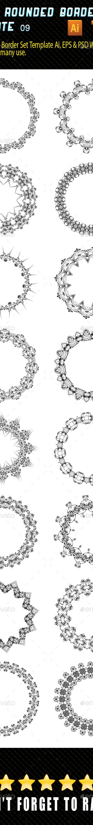 Rounded Borders Set, Vectors | GraphicRiver