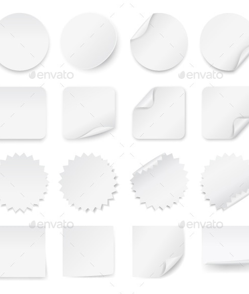 Blank White Labels , Vectors | GraphicRiver