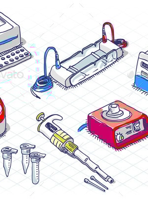 Molecular Biology Laboratory , Vectors | GraphicRiver