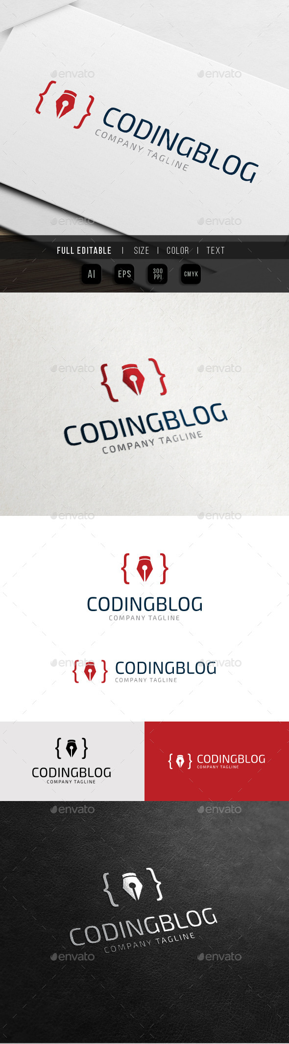Code Tutorial - Coding Blog, Logo Templates | GraphicRiver