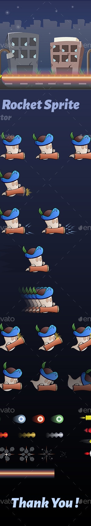 Ghost Rocket Sprite, Game Assets | GraphicRiver