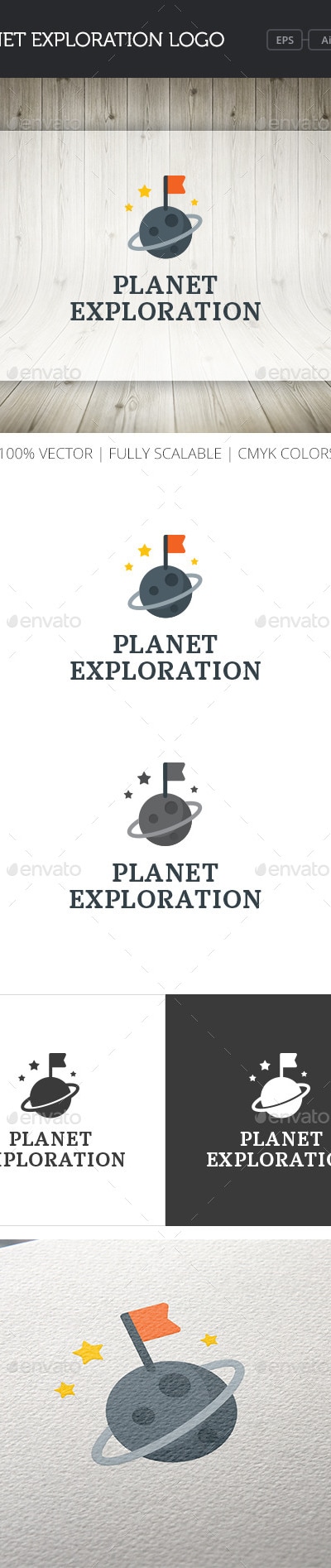 Planet Exploration Logo, Logo Templates | GraphicRiver