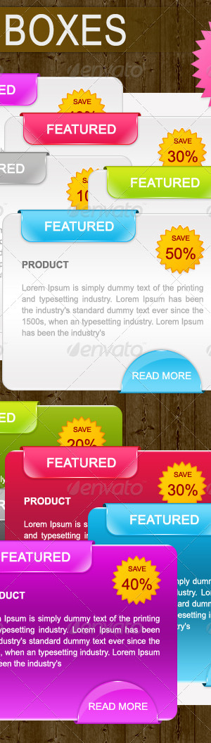 Stylish Plastic Web Boxes, Web Elements | GraphicRiver