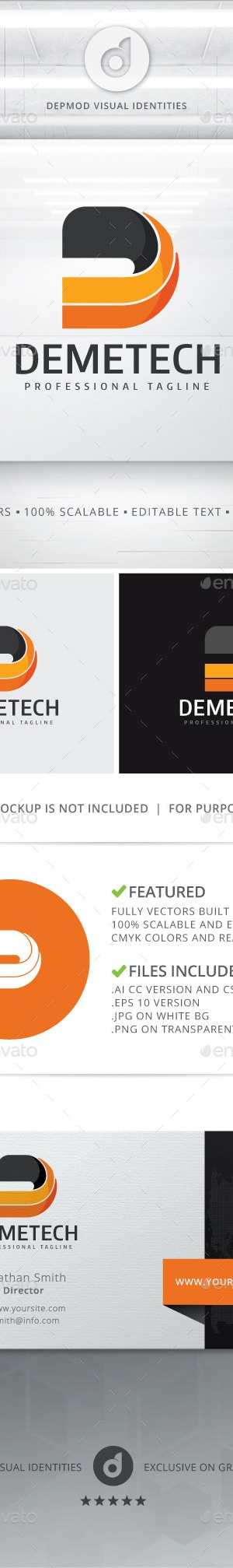 Demetech Logo, Logo Templates | GraphicRiver