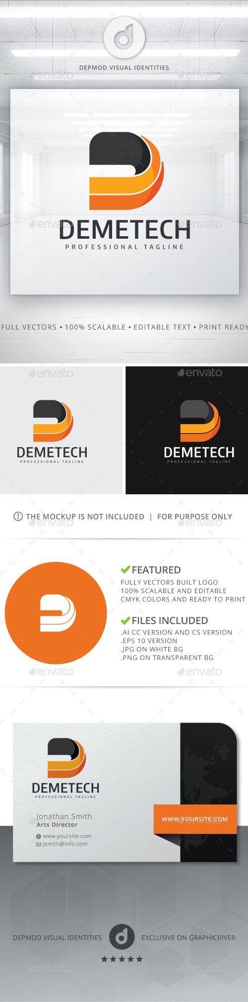 Demetech Logo, Logo Templates | GraphicRiver