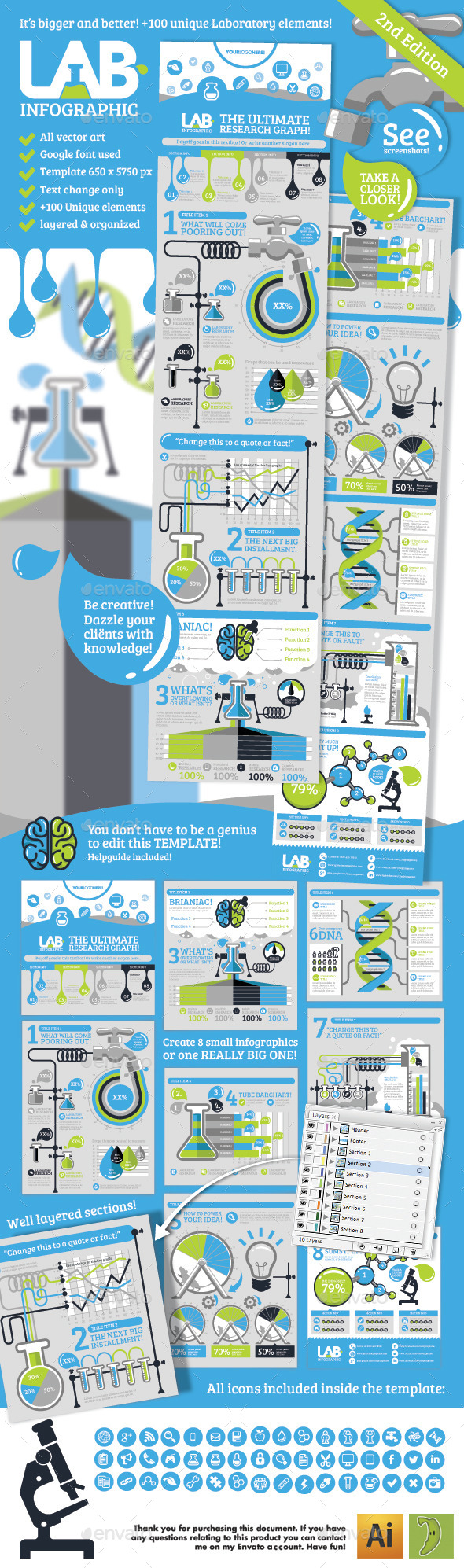 Lab Infographic V2, Infographics | GraphicRiver