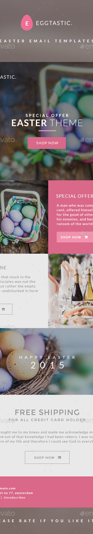 Easter Email Templates - Eggtastic, Web Elements | GraphicRiver