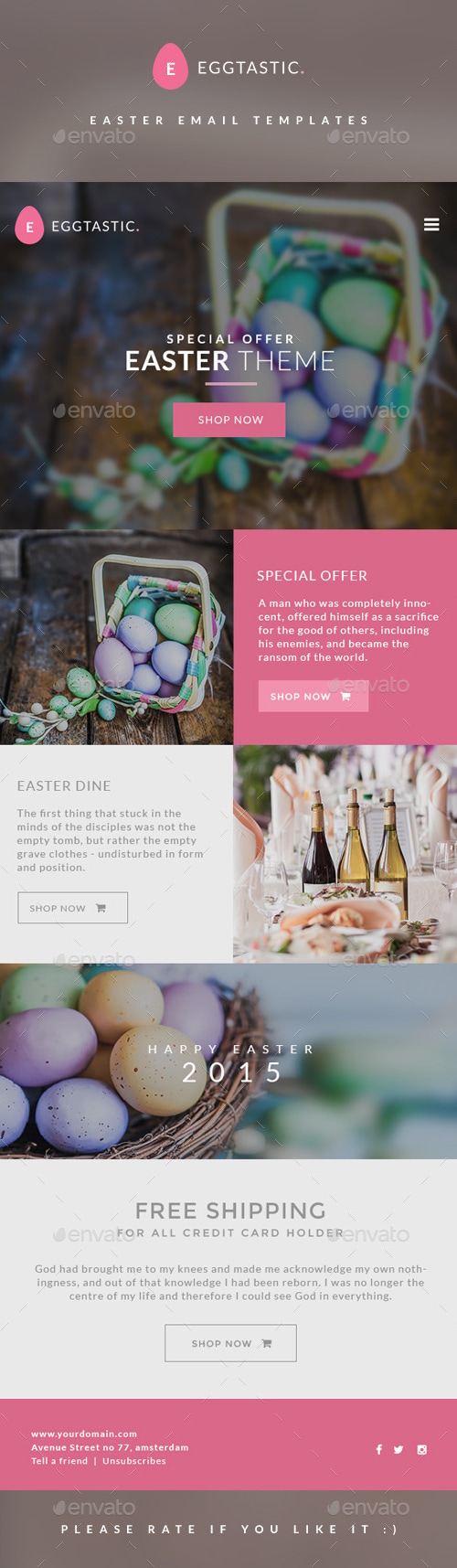 Easter Email Templates - Eggtastic, Web Elements | GraphicRiver