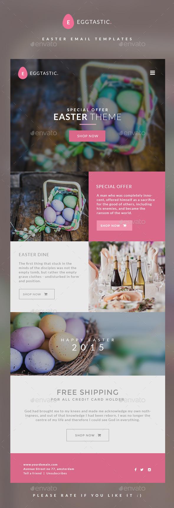 Easter Email Templates - Eggtastic, Web Elements | GraphicRiver