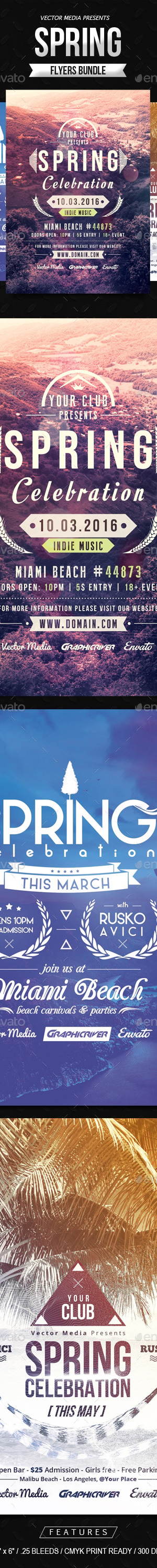 Spring - Flyers Bundle, Print Templates | GraphicRiver