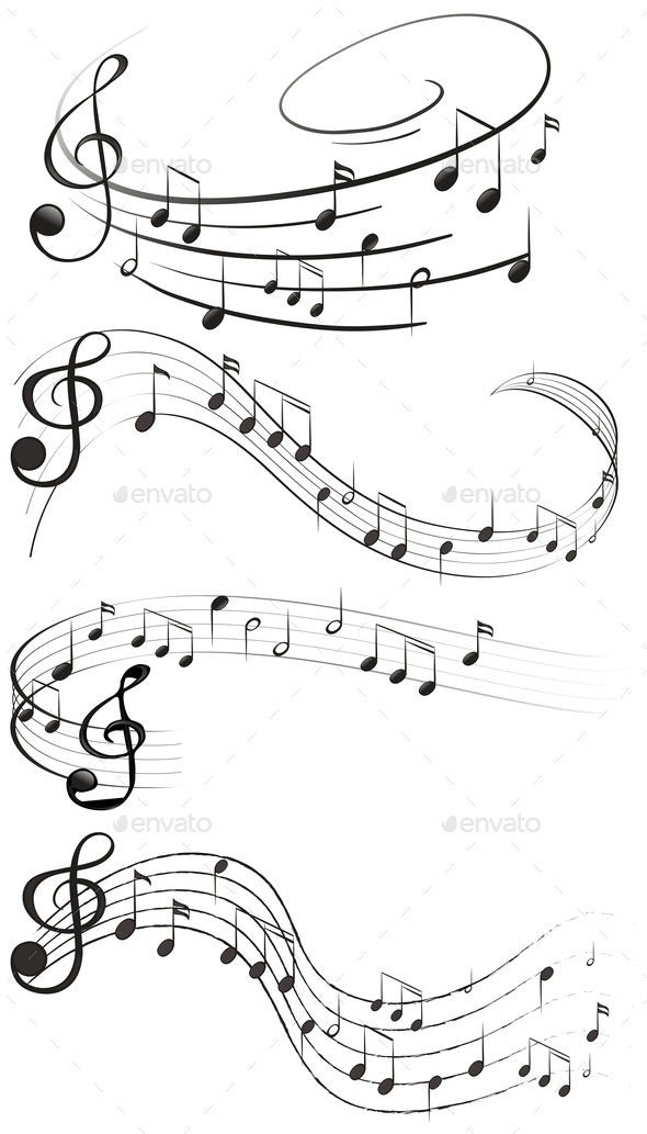 Music Notes, Vectors | GraphicRiver