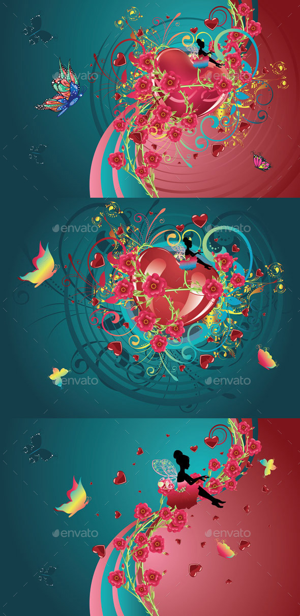 Hearts and Roses, Vectors | GraphicRiver